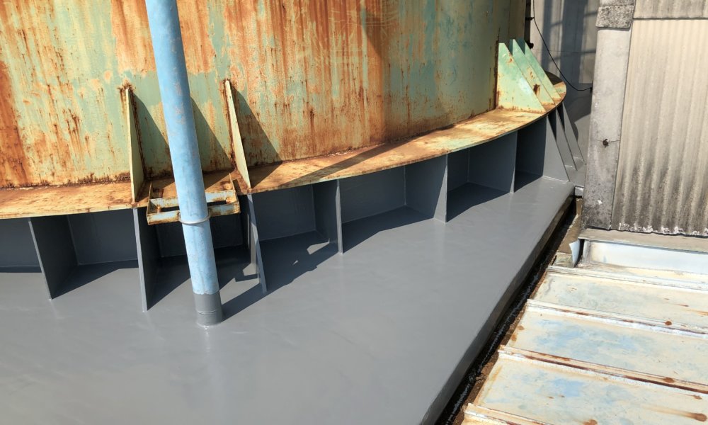 サイロ 鋼板溶接・雨漏り防水工事